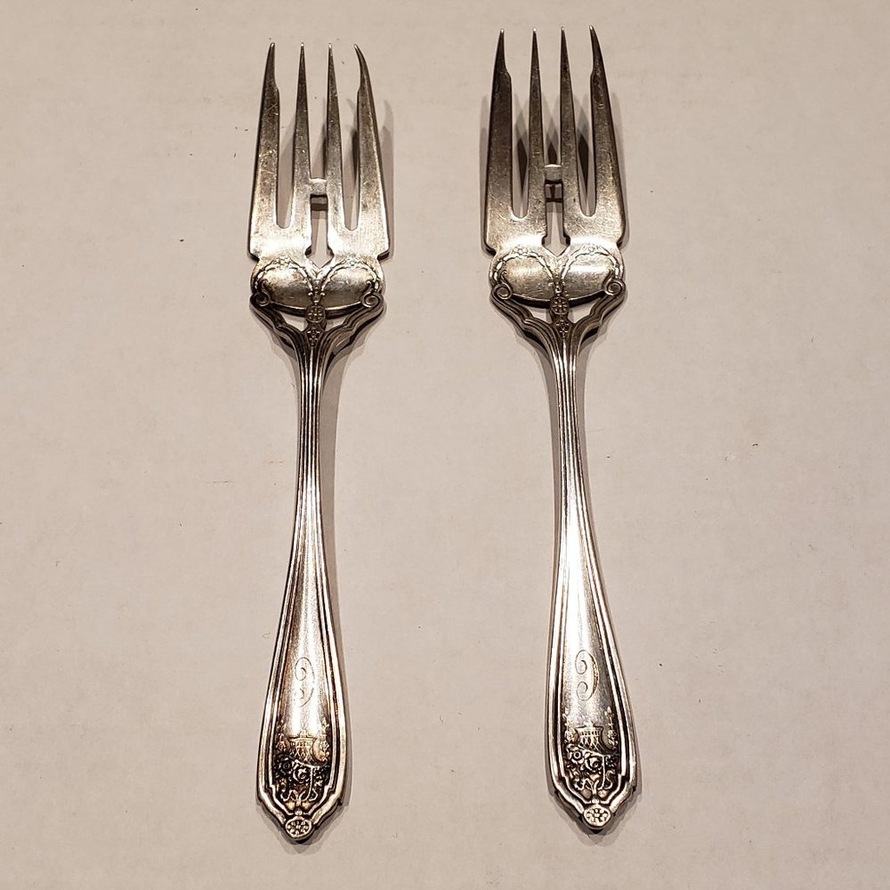 Rare DOMINICK & HAFF Sterling Silver Salad Forks